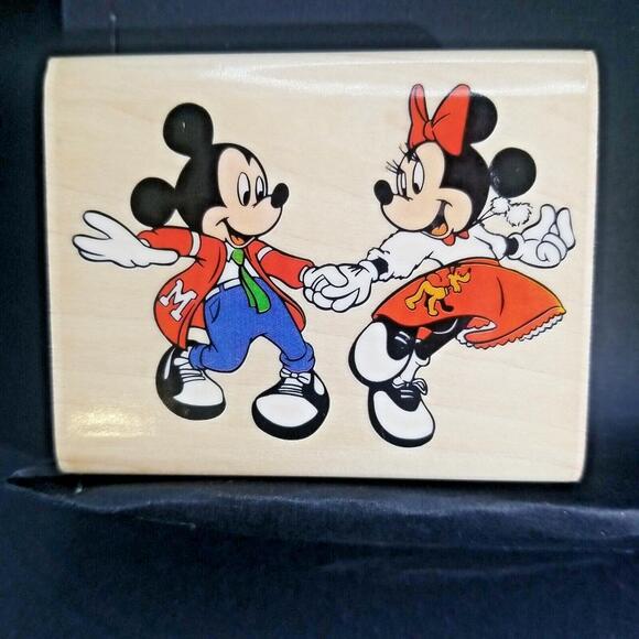 RUBBER STAMPEDE Disney AT THE HOP Dance MICKEY MINNIE & MICKEY MOUSE Stamp - Picture 8 of 8